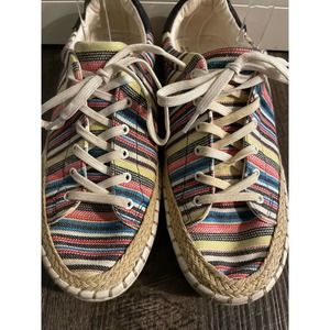 Sam Edelman Kavi Casual Striped Sneakers Size 7